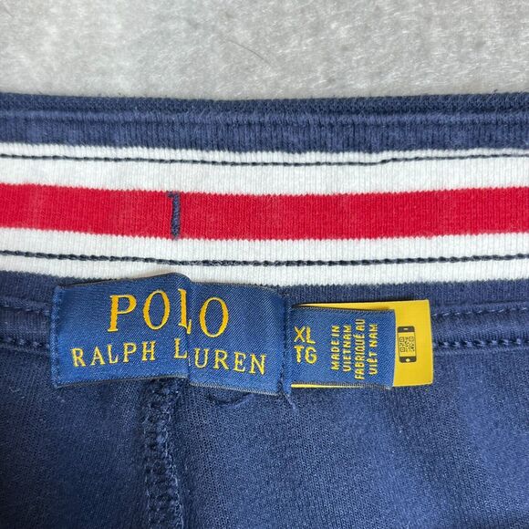 Polo Ralph Lauren Navy Blue Drawstring Joggers Pants Cotton Blend Men's Size XL - Picture 7 of 10